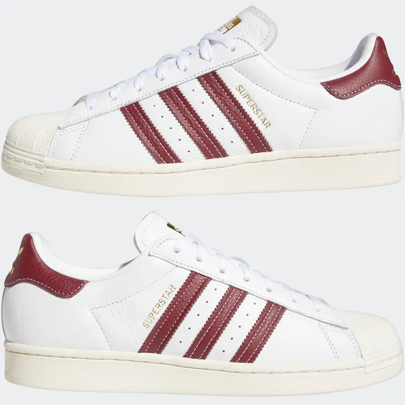 Adidas Superstar Cloud White / Collegiate Burgundy / Gold Foil (GZ1603)