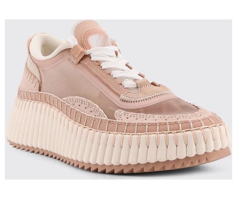 Chloé CHLOÉ Nama Mesh Nylon Sneakers Nude (CH26S579VN26Y)