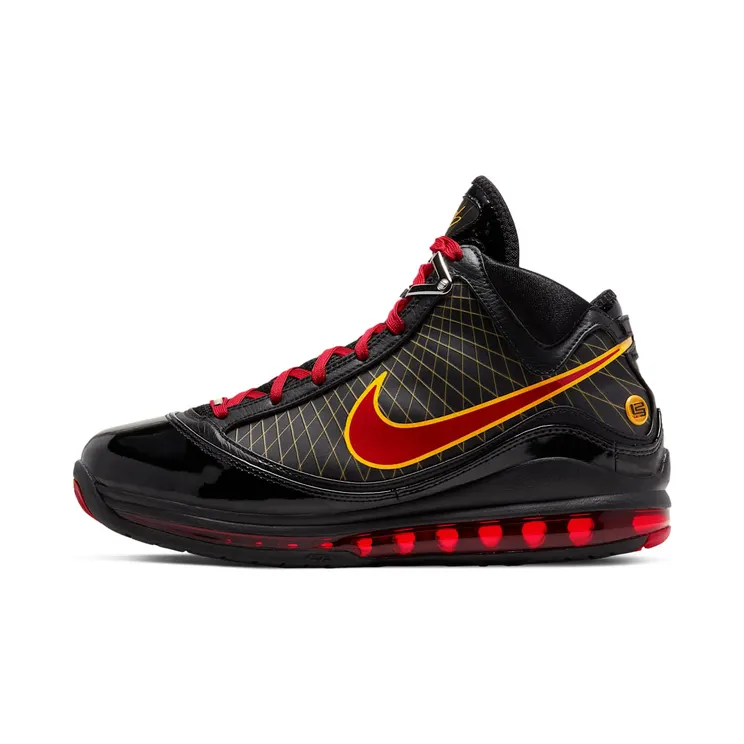 Nike LeBron 7 QS Fairfax Away “Black / Varsity Maize / Varsity Red” (CU5646-001)