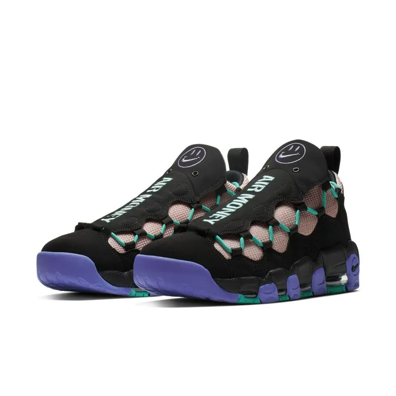 Nike Air More Money Have a Day Black/White-Space Purple-Bleached Coral-Hyper Jade (CI9792-001)