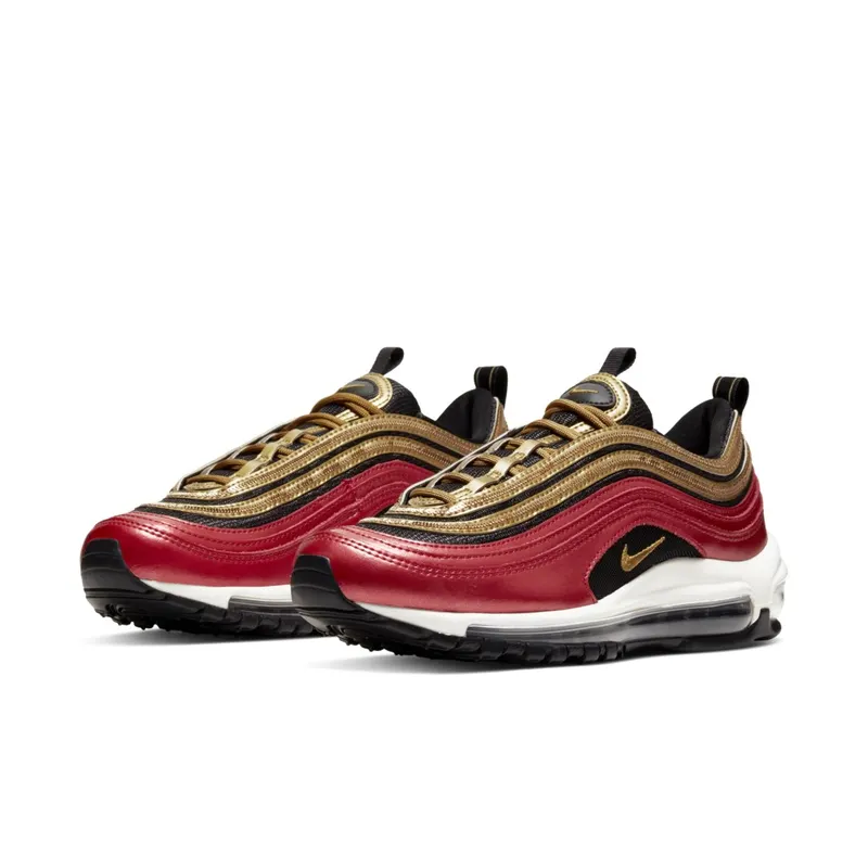 Nike Air Max 97 Red Gold Sequin (W) Gym Red/Metallic Gold-Black-White (CT1148-600)