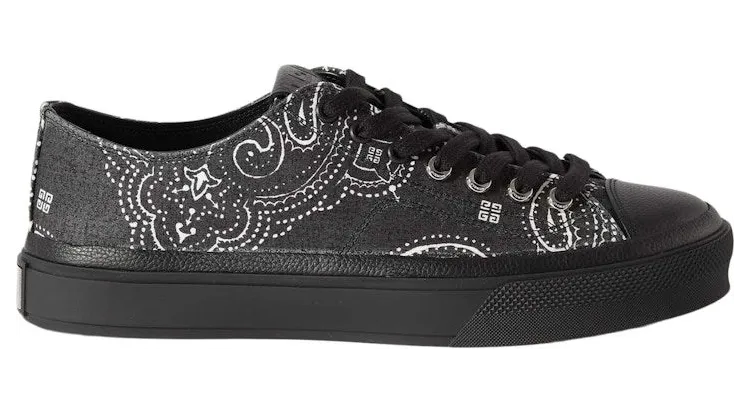 Givenchy City Low-Top In 4G Bandana Black White