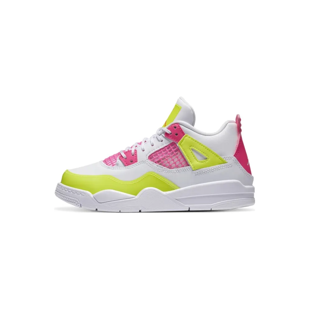 Air Jordan 4 Retro White Lemon Pink (PS) (2020) (CV7809-100)