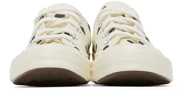 Comme des Garçons Play Black Converse Edition Polka Dot Heart Chuck 70 Low (K114)