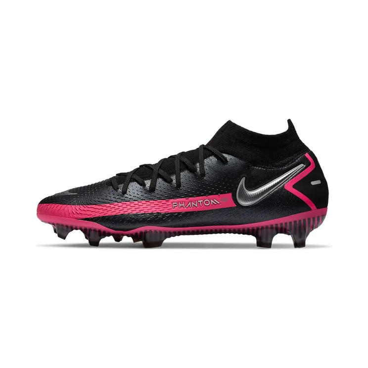 Nike Phantom GT Elite DF FG “Black / Pink Blast / Metallic Silver” (CW6589-006)
