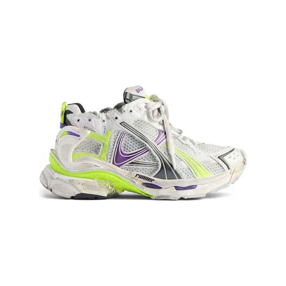 Balenciaga Runner White Neon Yellow Purple (772774W3RMU9715)