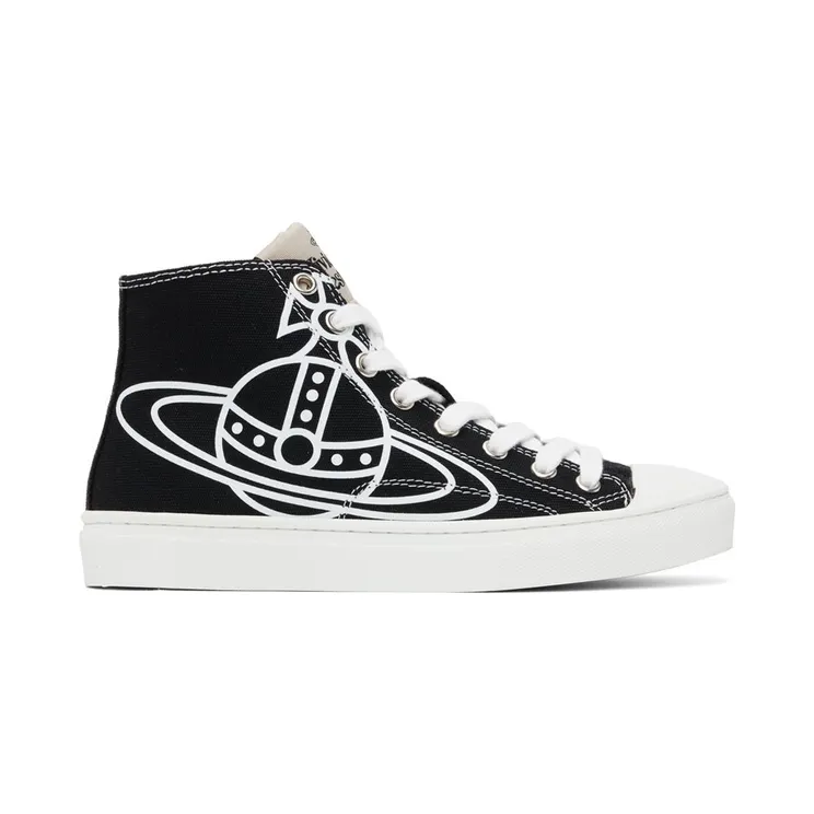 Vivienne Westwood Black Plimsoll High-Top Sneakers (75010001W-W0004-)