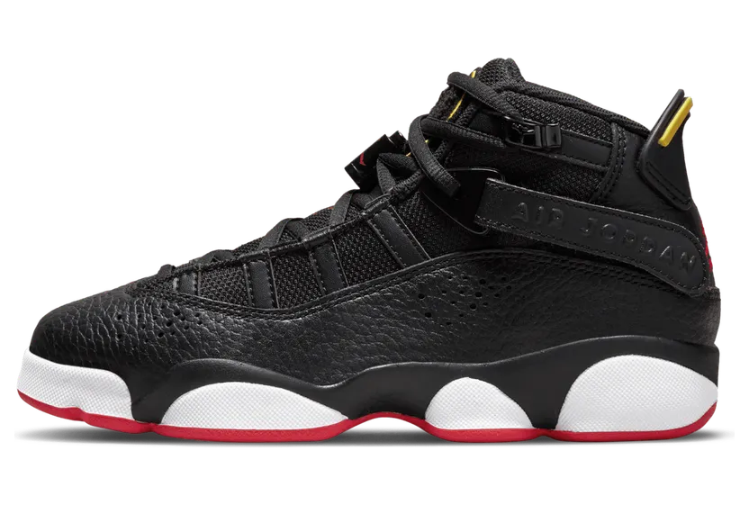 Nike Jordan Kids Black & Red Jordan 6 Rings Big Kids Sneakers (323419-063)