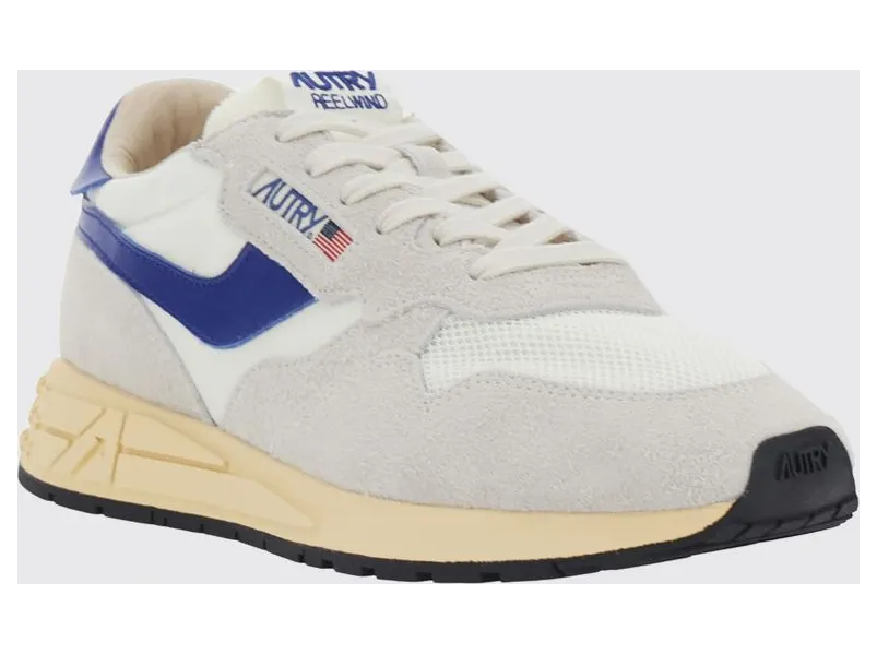 Autry Reelwind Nylon and Suede Bovine Leather Sneakers with Jagged Sole Grey (WWLMT01W)