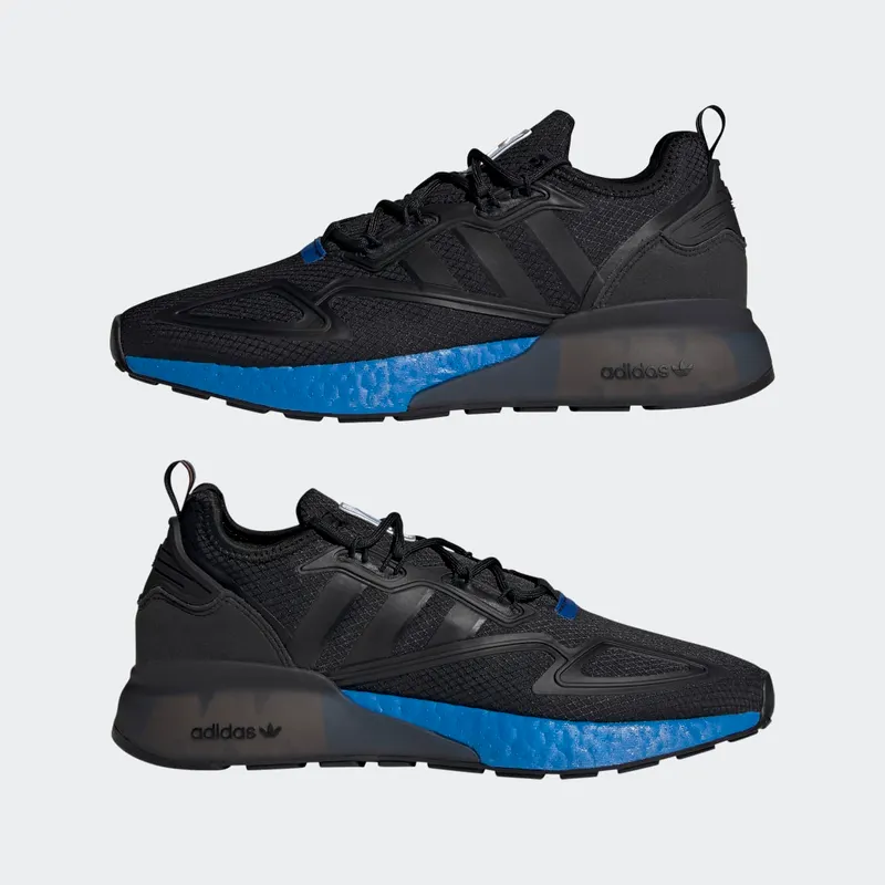 Adidas ZX 2K Boost Core Black / Core Black / Glow Blue (FX7029)