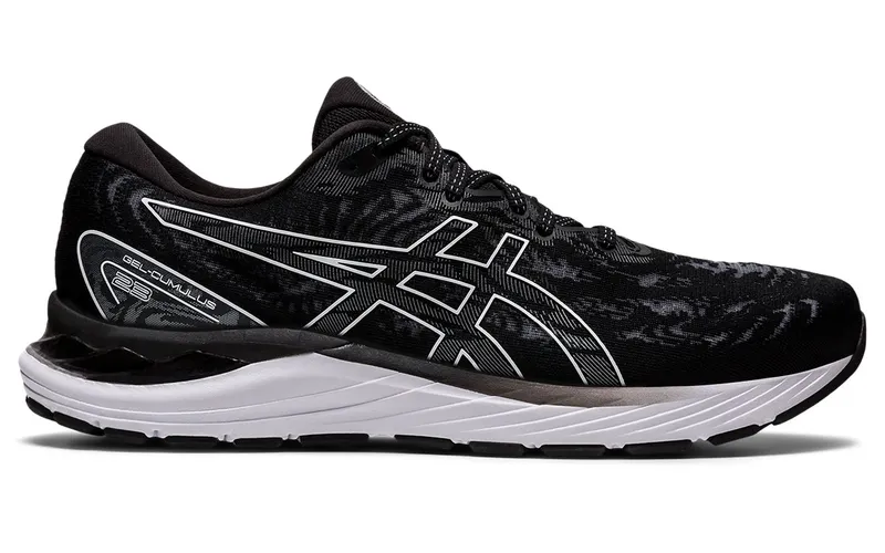 ASICS Gel-Cumulus 23 Black White (2E) (1011B014-001)