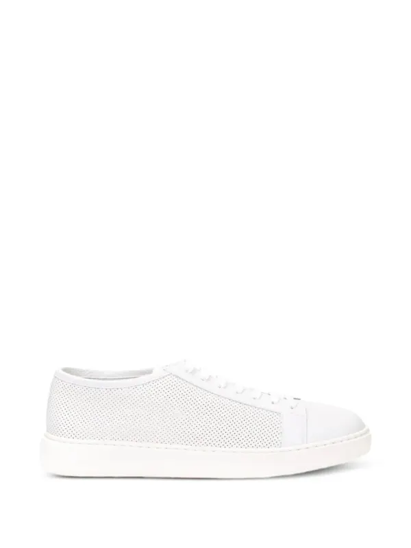 Santoni Geperforeerde leren – White (MBCD21443BARCDIK)