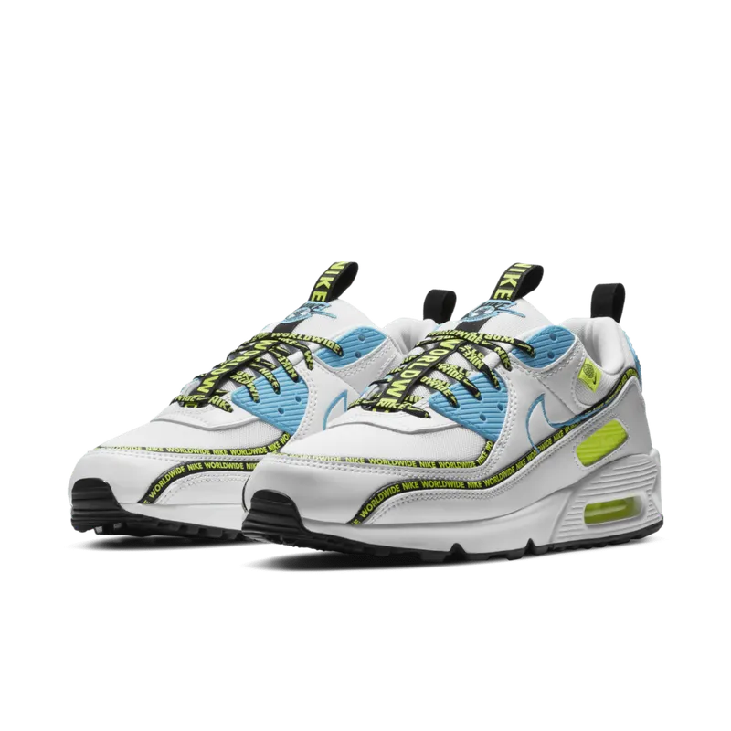 Nike Air Max 90 SE Worldwide White/Black/Volt (CZ6419-100)