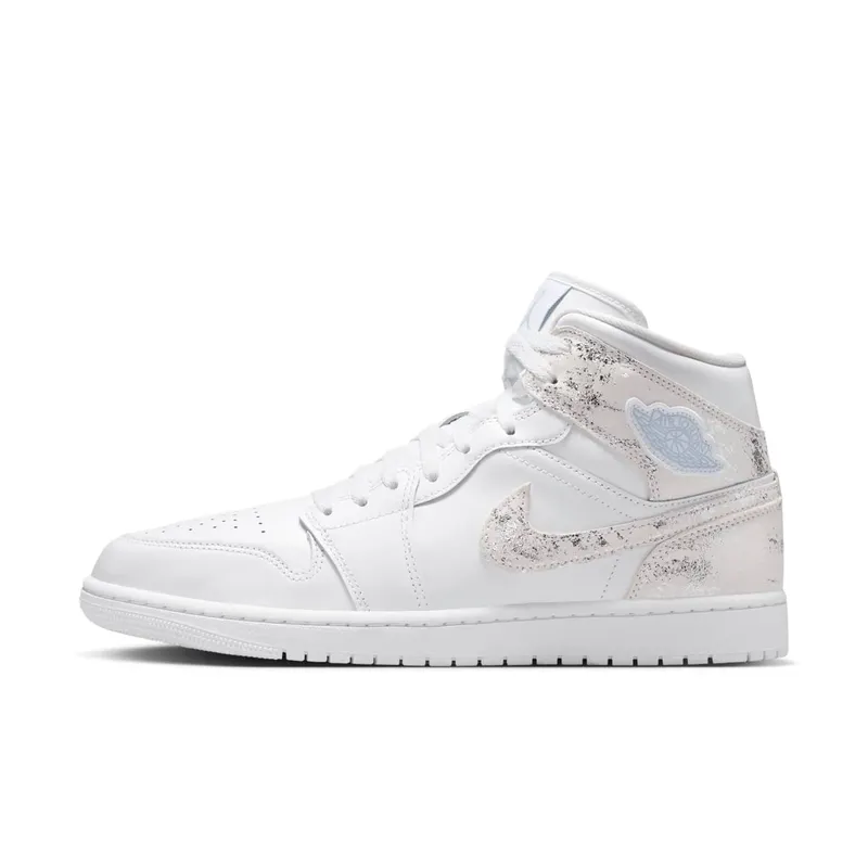 Jordan 1 Mid SE “Distressed White Field Silver” (IR2271-100)