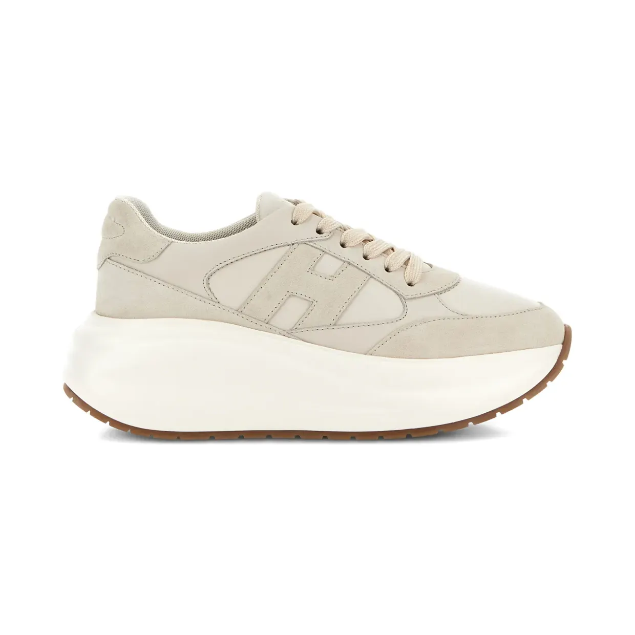 Hogan H696 Sneakers aus Wildleder – Nude (HXW6960GA40UIT)