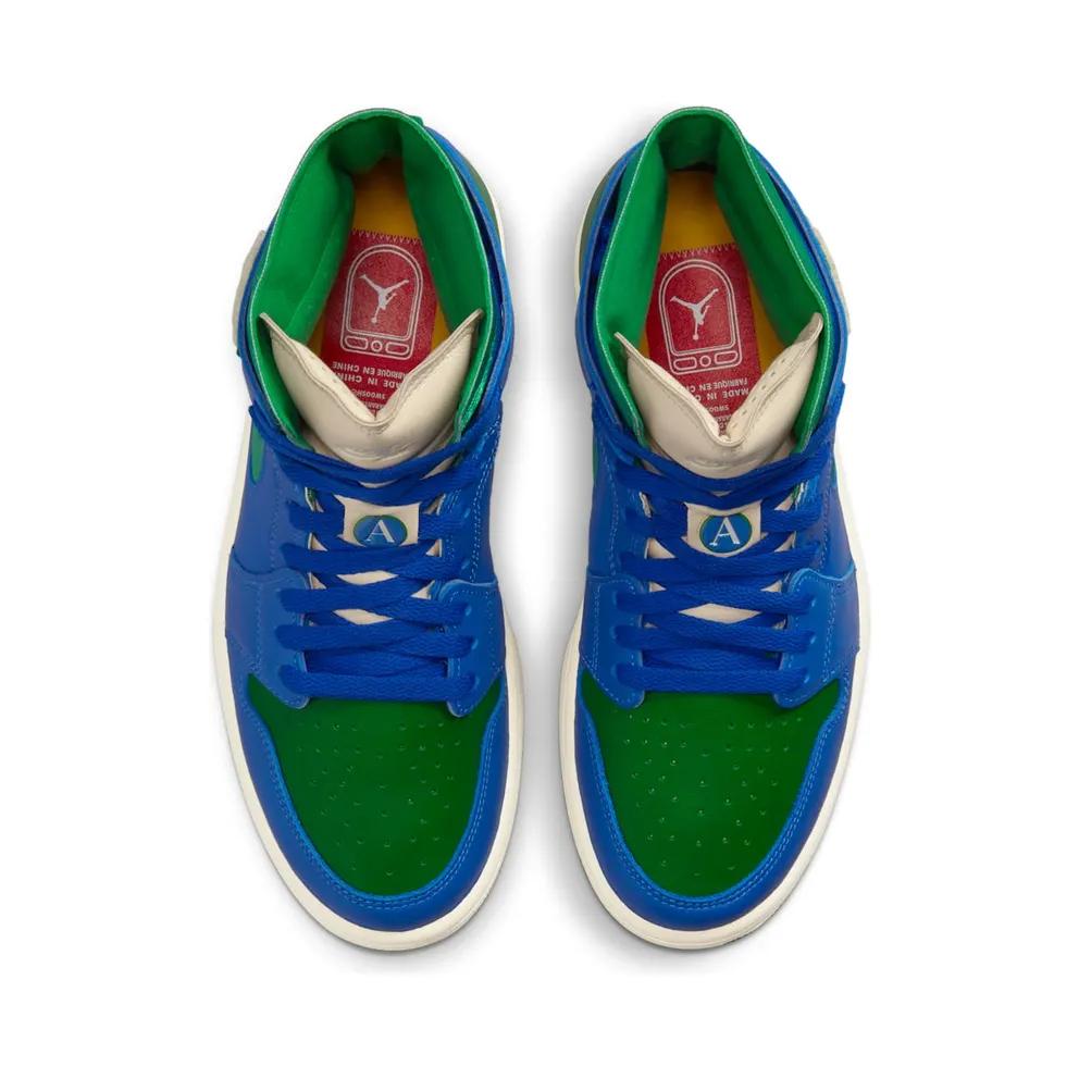 Jordan 1 High Zoom CMFT Aleali May (W) – “Royal / Green / Sail” (DJ1199-400)