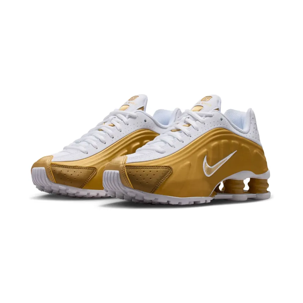 Nike Shox R4 GS “Metallic Gold White” (CW2626-700)