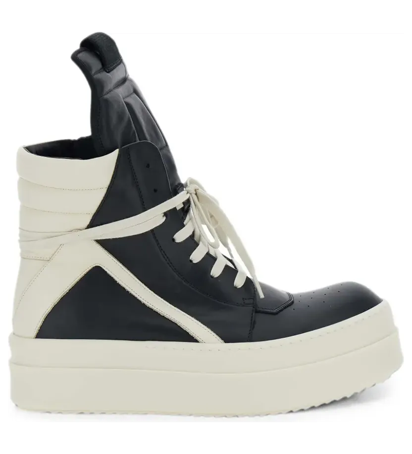 Rick Owens Mega Bumper Geobasket High Black Milk (RU02F4868-LCO-911)