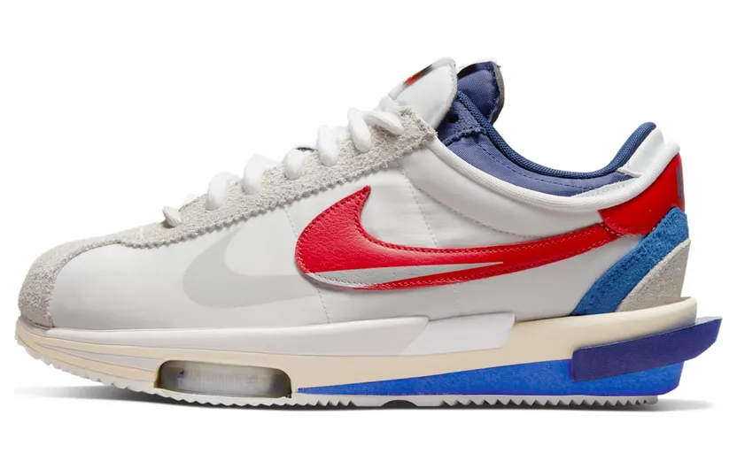 Nike x sacai Zoom Cortez Wit/Light Cream/University Red (DQ0581-100)