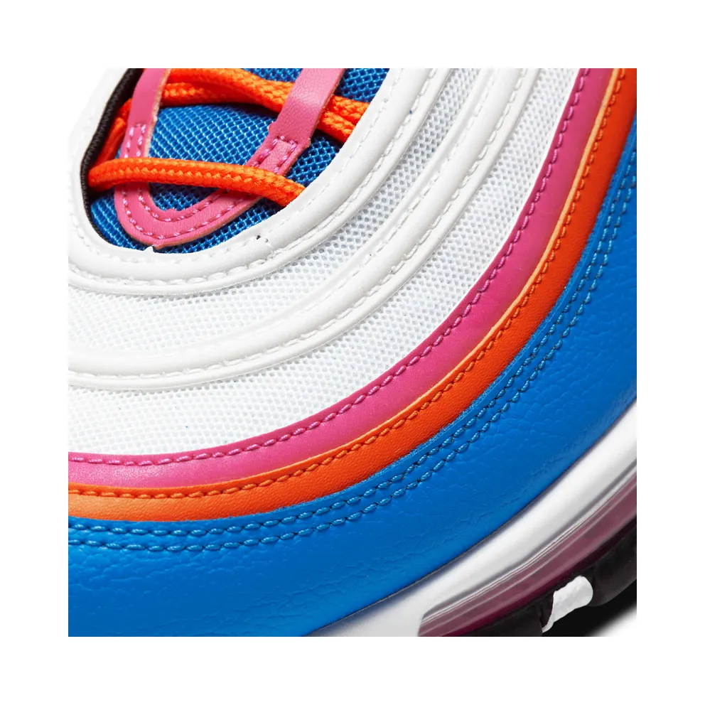 Nike Air Max 97 White Fuchsia Orange Blue White/Black-Active Fuchsia-Magma Orange (CW6992-100)