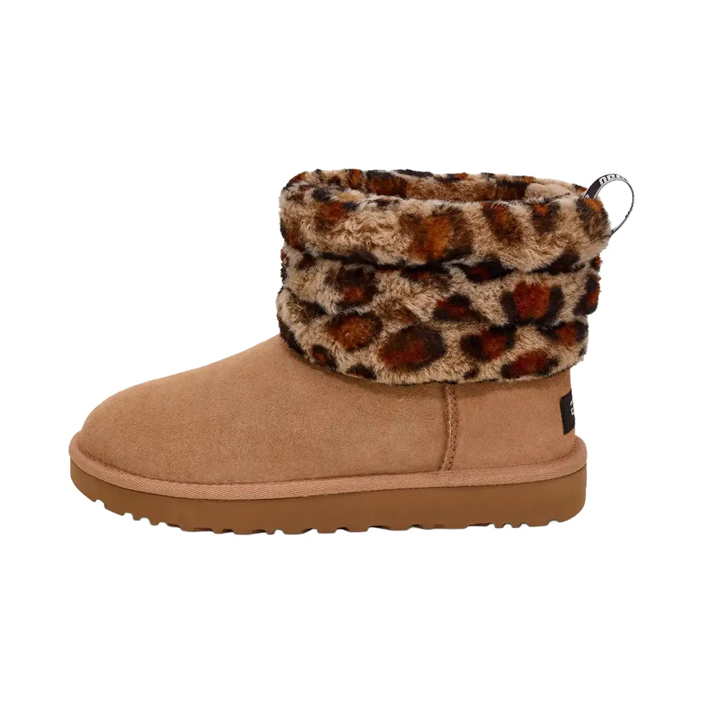 Ugg Fluff Mini Quilted Leopard Fleece Lined “Leopard Print” (1105358-AMP)