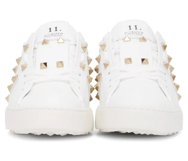 Valentino Garavani White Rockstud Untitled Open Sneakers (WW2S0A01BHS) (2)