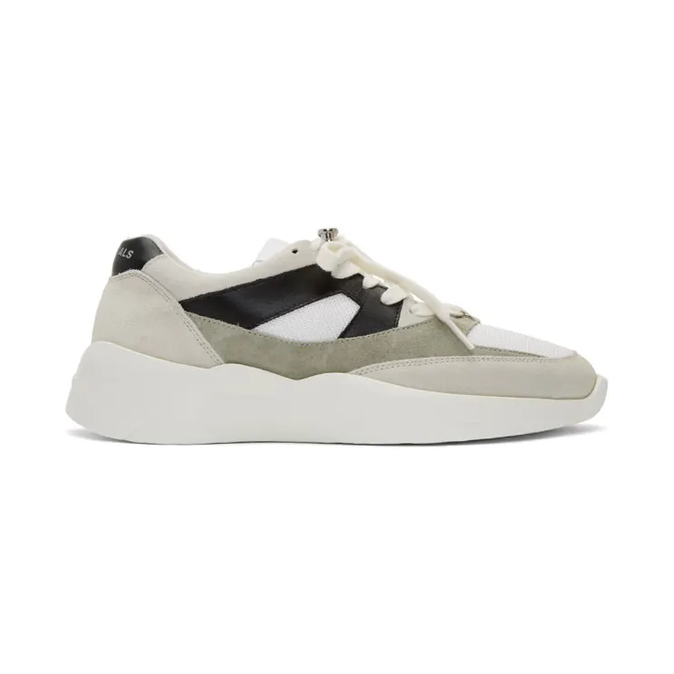 Essentials Grey and Green Distance Sneakers (ES02W19U-SRLEFAG3WB)
