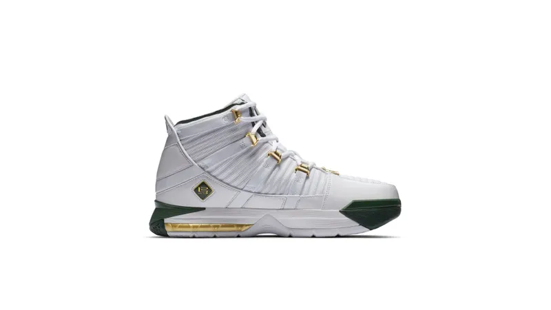 Nike LeBron 3 SVSM Home (2019) White/White-Metallic Gold Dust (AO2434-102)