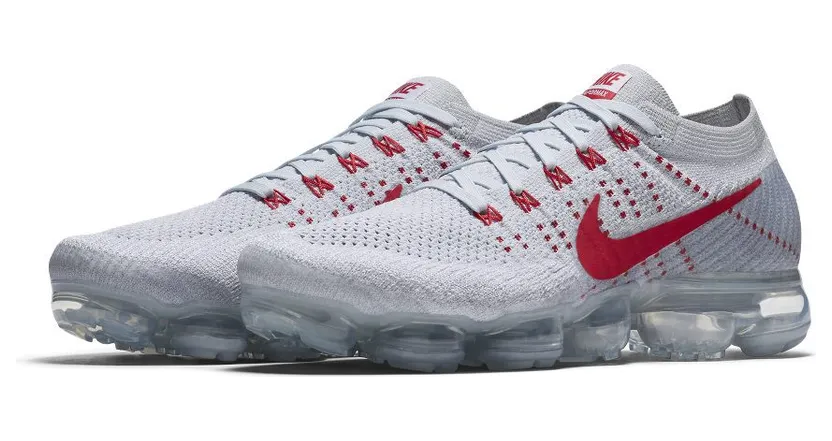 Nike Air VaporMax ‘OG’ Pure Platinum/University Red-Wolf Grey (849558-006)