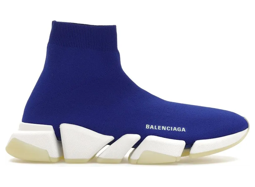 Balenciaga Speed 2.0 Recycled Knit Blue Glow (654020W2DB84798)