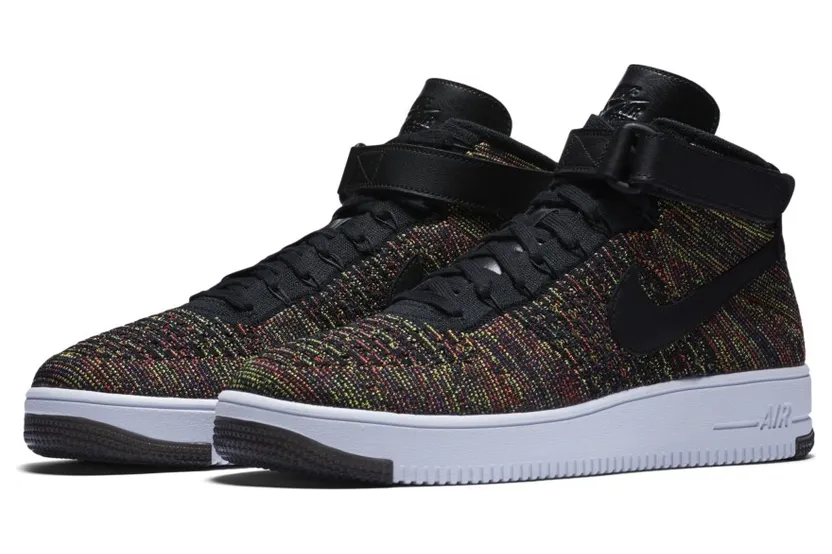 Nike Air Force 1 Ultra Flyknit Mid Black Multi Color (817420-002)