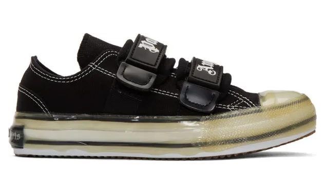 Palm Angels Black Logo Vulcanized Sneakers (PMIA034R205990011000)