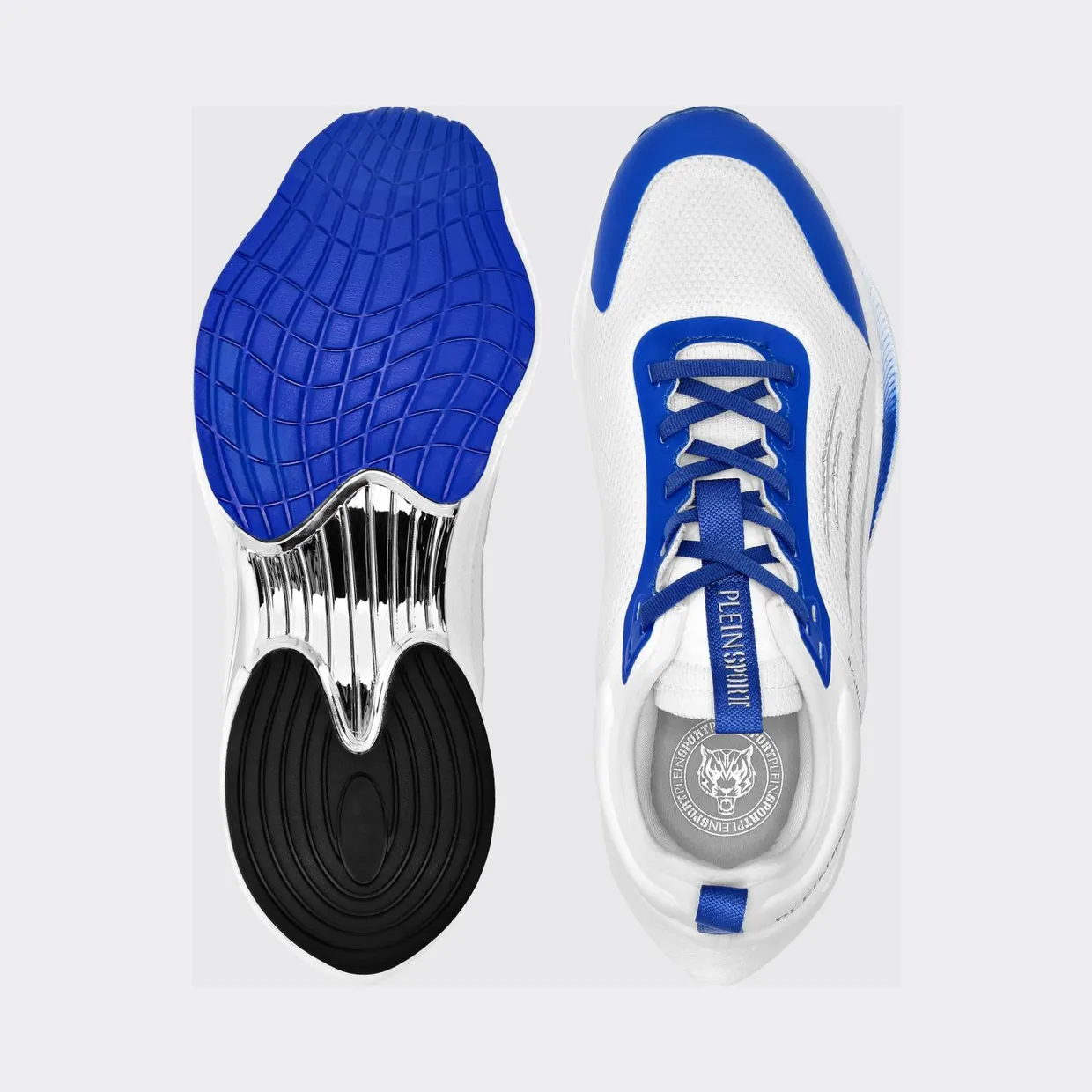 Plein Sport PS/Sprint-78 Two-Tone Mesh Trainers with Printed Logo White 1 (PAESUSC0778STE003N0108) (4)