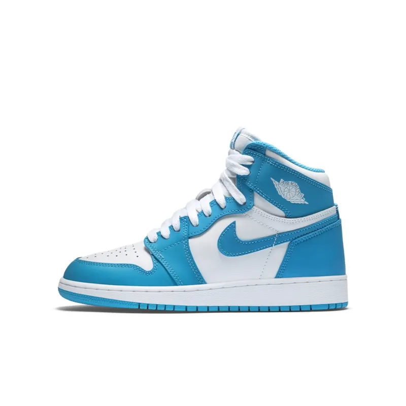Jordan 1 Retro UNC (GS) White/Dark Powder Blue (575441-117)