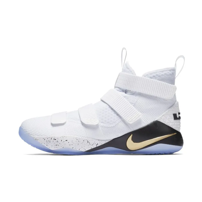 Nike LeBron Zoom Soldier 11 Court General White/Metallic Gold-Black (897644-101)