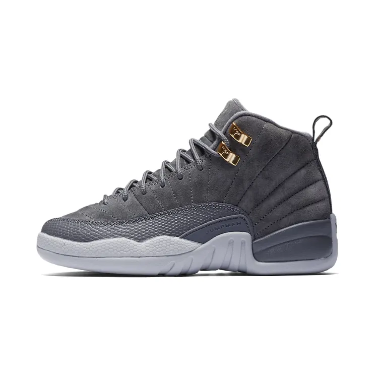 Air Jordan 12 Retro BG “Dark Grey / Wolf Grey / Golden Harvest” (153265-005)