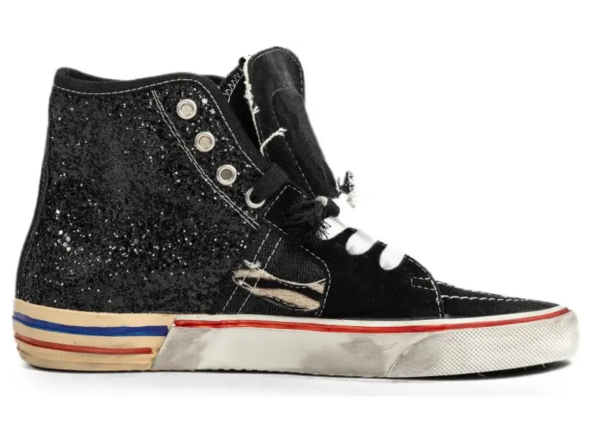 Paul Easterlin Calystar high-top verfraaid met glitters “Black” (CS036BBBLACKBLACK)
