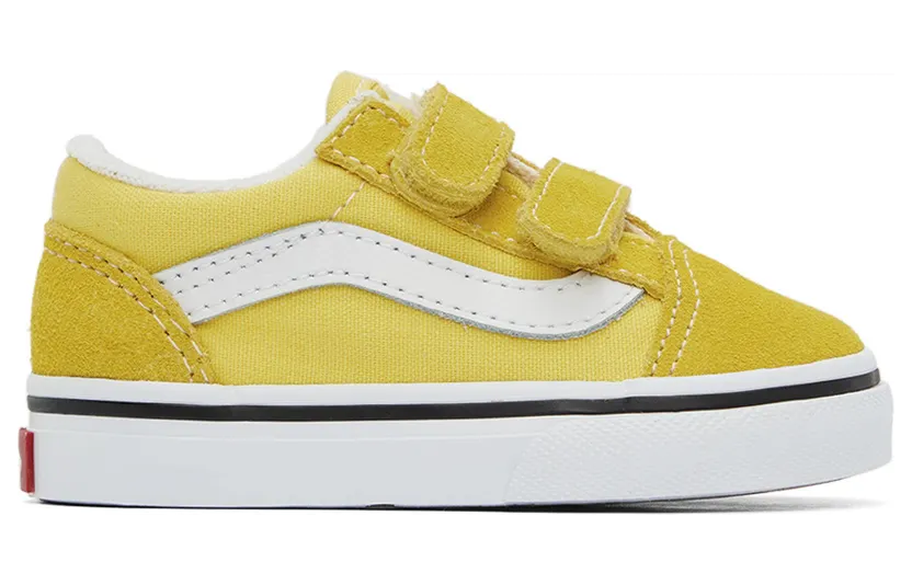 Vans Baby Yellow & White Old Skool V Sneakers (VN000D3Y7Z41)