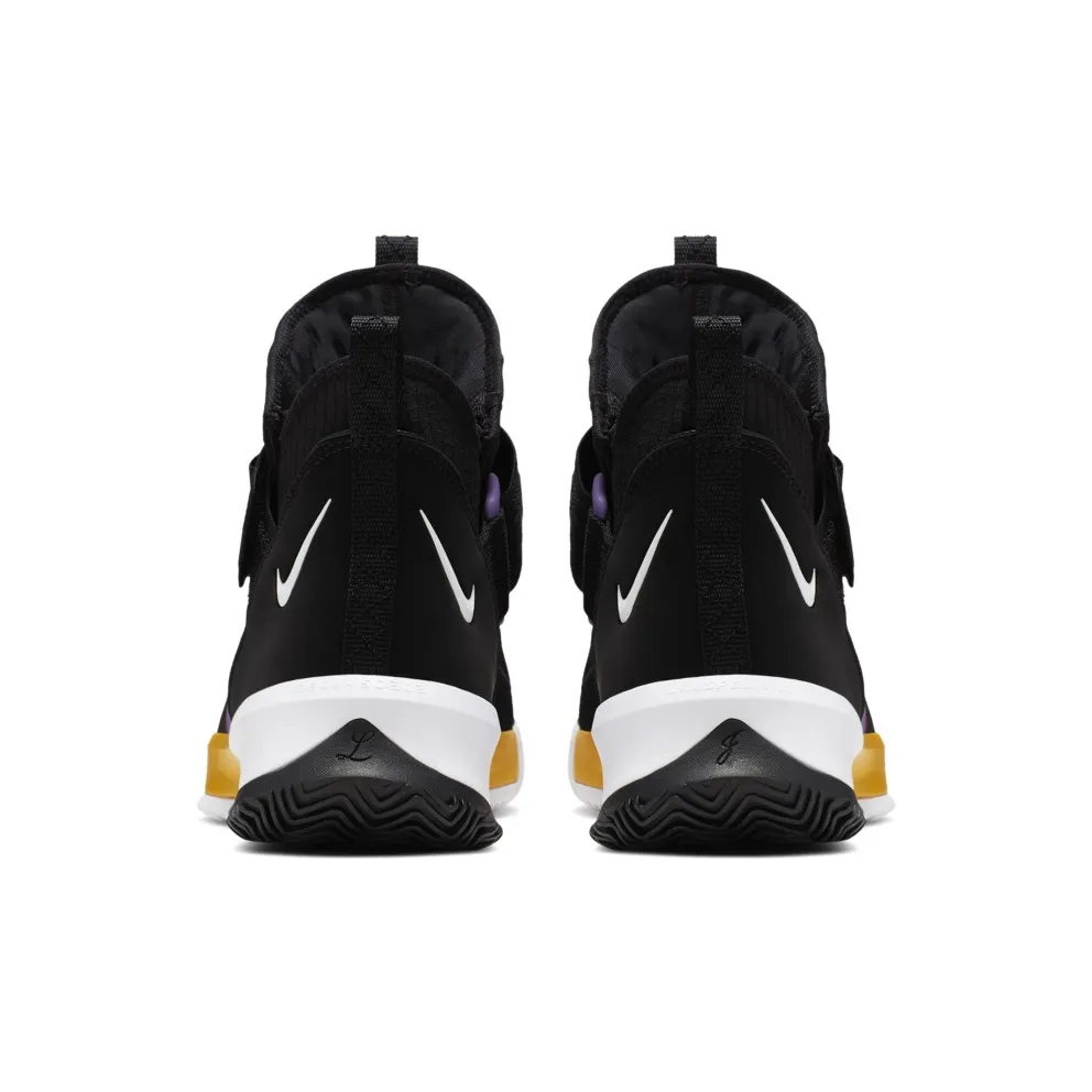 Nike LeBron Soldier 13 Lakers Black/White-University Gold-Bright Violet Style (AR4228-004)