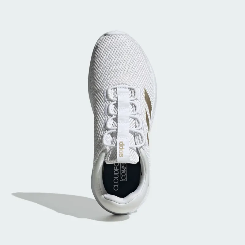 Adidas Cloudfoam Comfy Elastic Lace Cloud White / Champagne Met. / Core Black (IH3612)