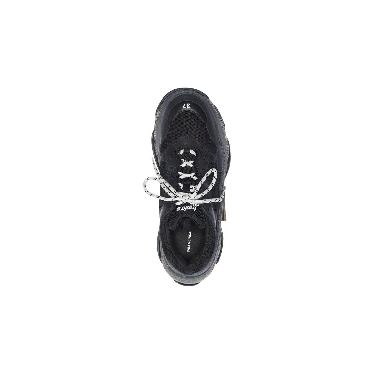 Balenciaga Triple S Clear Sole Double Black (W) (544351W2FB11000) (5)
