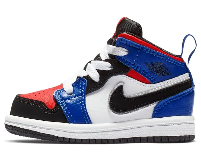 Air Jordan 1 Mid TD ‘Top 3’ White/Hyper Royal-University Red-Black (640735-124)