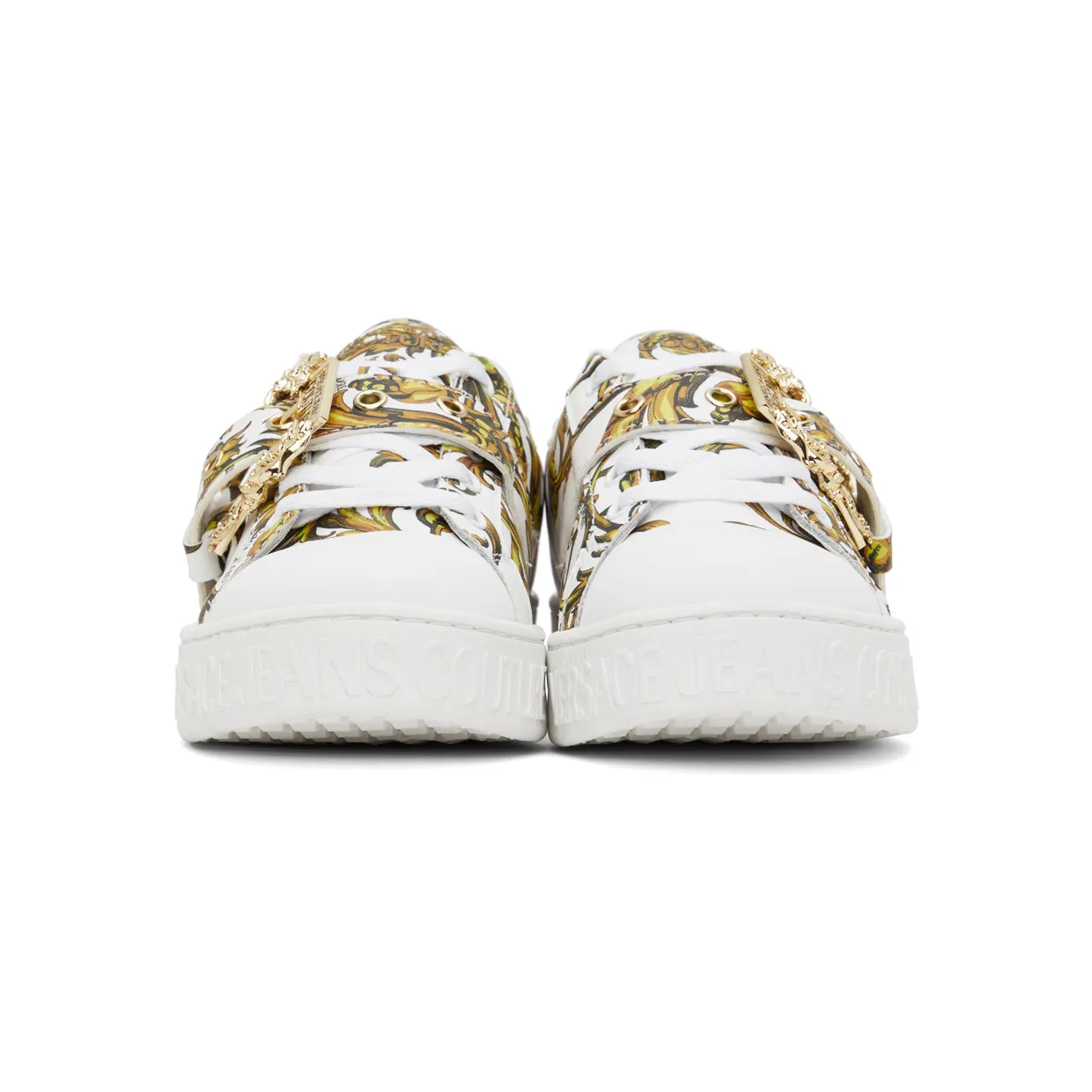 Versace Jeans Couture White Print Court Low-Top Sneakers (E72VA3SK9EZP092) (2)