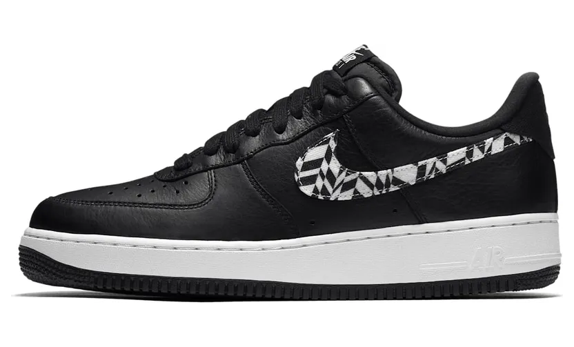 Nike Air Force 1 Low Black Pattern Swoosh (AQ4131-001)