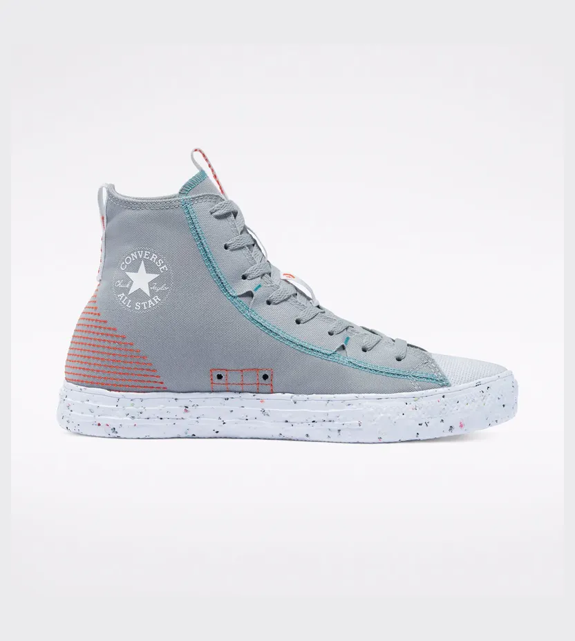 Converse Summer Daze Chuck Taylor All Star Crater High Top Ash Stone/bright Poppy/white (170827C)