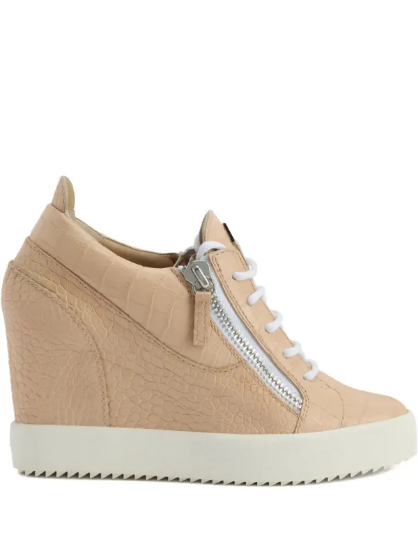 Giuseppe Zanotti Addy sneakers with krokodillen-reliëf – Beige (RW50022H03)