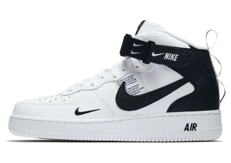 Nike Air Force 1 Mid ’07 LV8 ‘White Black’ White/Black-Tour Yellow (804609-103)