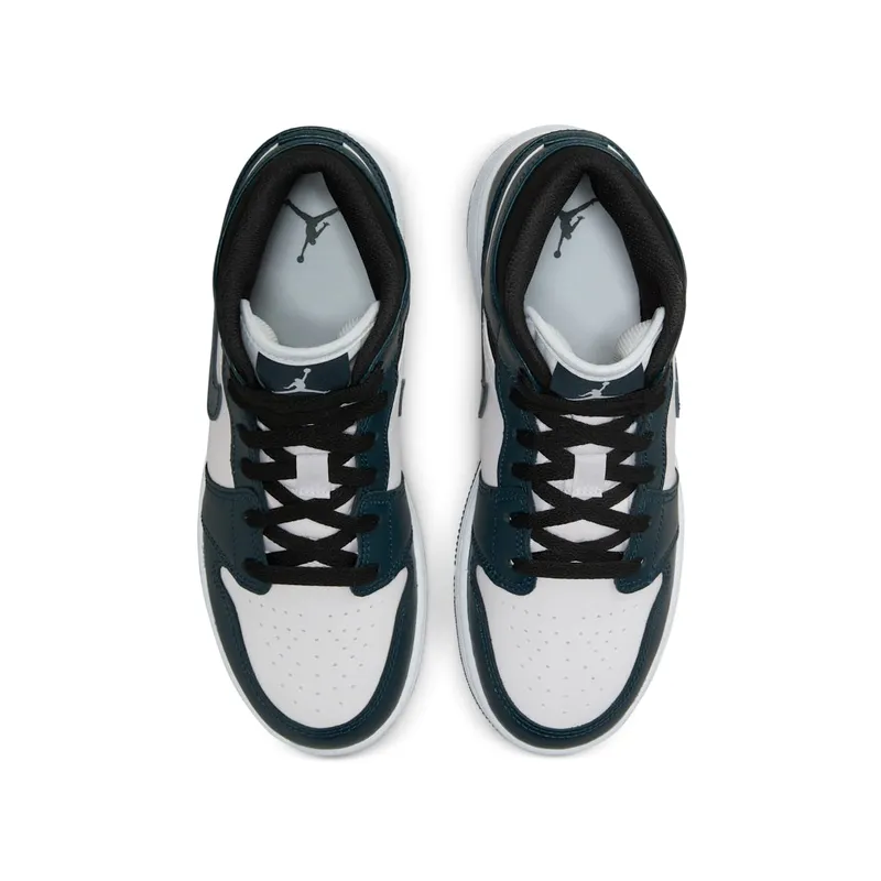 Air Jordan 1 Mid Dark Teal (GS) (554725-411)