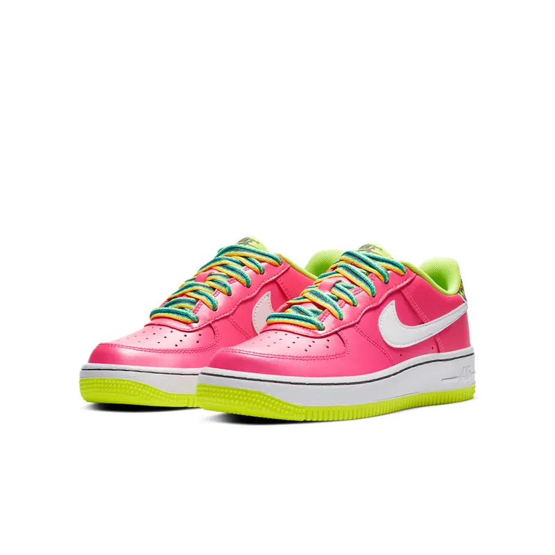 Nike Air Force 1 Low Pink Volt Aqua (GS) Pink Blast/Volt-Oracle Aqua-White (CW5761-600)
