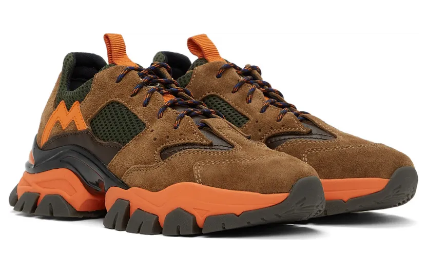Moncler Enfant Kids Khaki & Orange Leave No Trace Sneakers (954 – 4M707 – 00 – 02) (4)